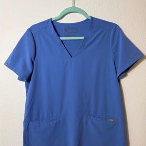 Figs Technical Collection Blue Scrub Top